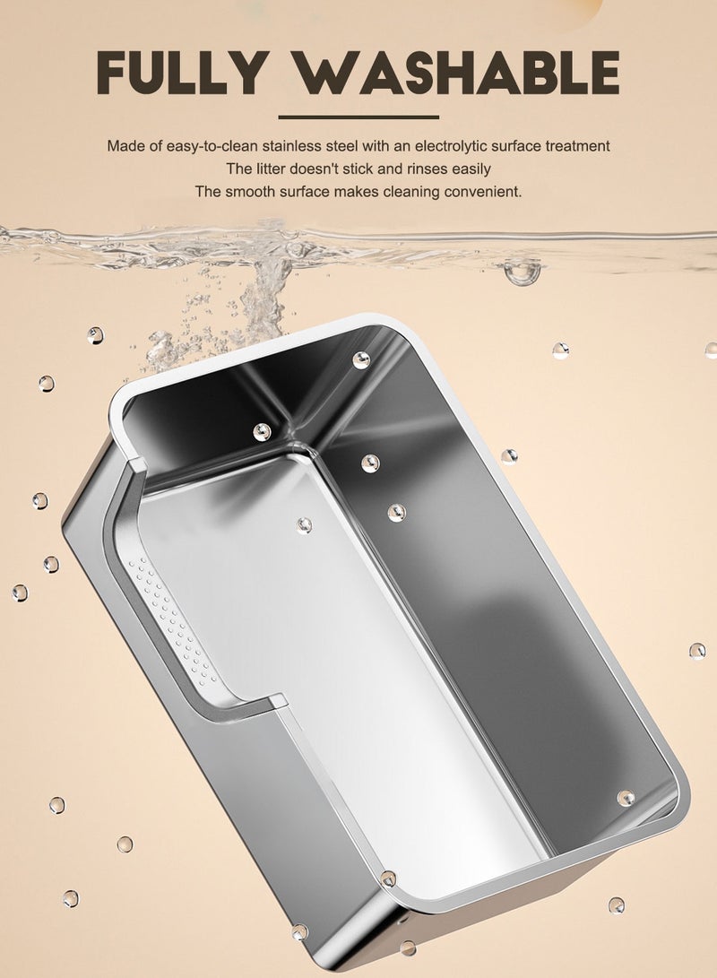 Kidle Cat Litter Box with Litter Scoop Cat Litter Tray Non-Stick, Easy to Clean - Image 3